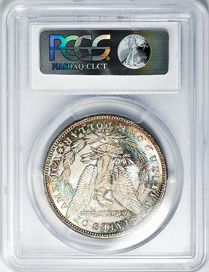 Picture of 1890-CC MORGAN S$1, TAILBAR MS65+ 