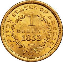 Picture of 1853-O GOLD G$1, TYPE 1 MS65 