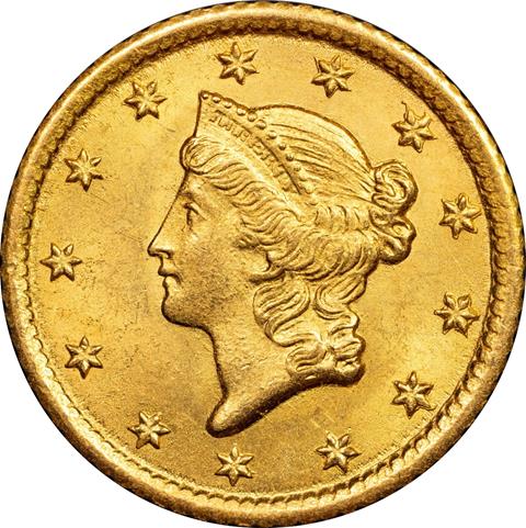 Picture of 1853-O GOLD G$1, TYPE 1 MS65 