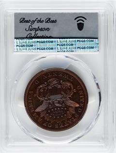 Picture of 1876 $20 J-1493 PR66 Red Brown