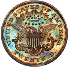 Picture of 1865 $20 LIBERTY J-453 PR66 Brown