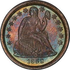 Picture of 1859 LIBERTY SEATED 10C MS68 