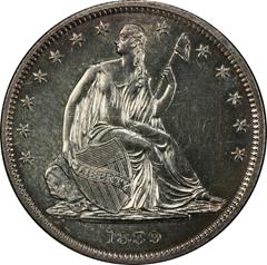 Picture of 1839 LIBERTY SEATED 50C, DRAPERY PR63 