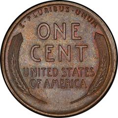 Picture of 1922 LINCOLN BRONZE 1C, STRONG REVERSE MS64 Brown