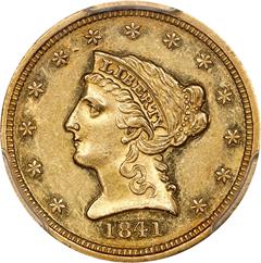 Picture of 1841 LIBERTY HEAD $2.5 MS60 