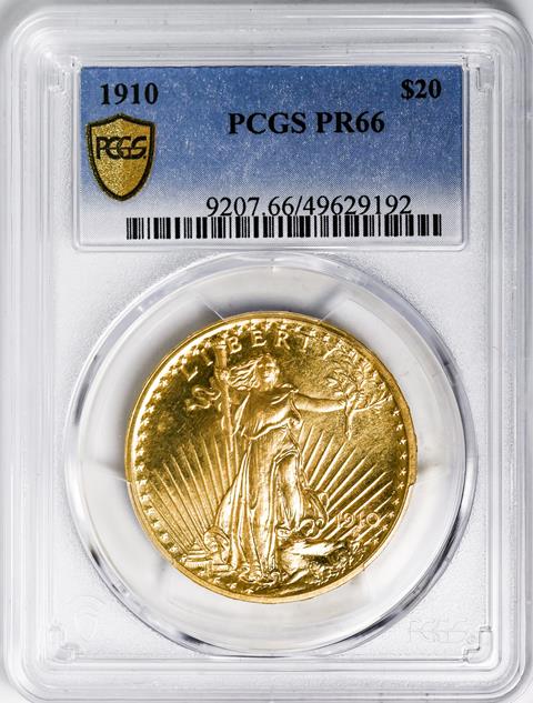 Picture of 1910 ST. GAUDENS $20 PR66 