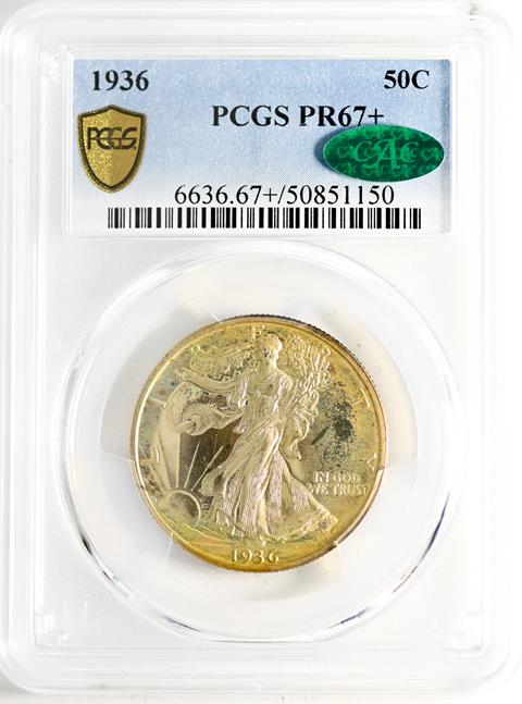 Picture of 1936 WALKING LIBERTY 50C PR67+ 