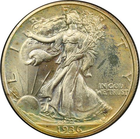 Picture of 1936 WALKING LIBERTY 50C PR67+ 