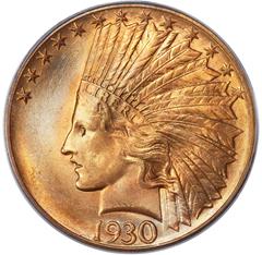 Picture of 1930-S INDIAN $10 MS65+ 