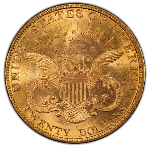 Picture of 1880 LIBERTY HEAD $20 MS63 