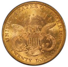 Picture of 1880 LIBERTY HEAD $20 MS63 