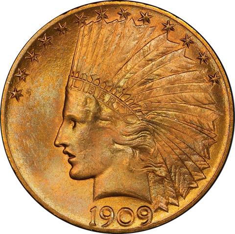 Picture of 1909-S INDIAN $10 MS65 