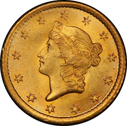 Picture of 1853-O GOLD G$1, TYPE 1 MS66 