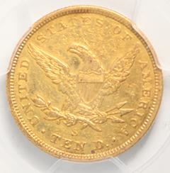 Picture of 1864-S LIBERTY HEAD $10 XF45 