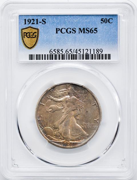 Picture of 1921-S WALKING LIBERTY 50C MS65 