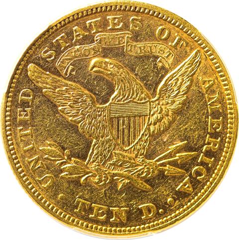 Picture of 1876 LIBERTY HEAD $10 AU58 