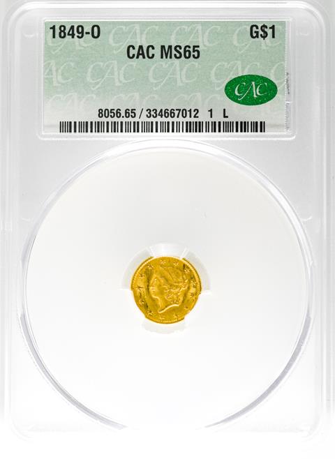 Picture of 1849-O GOLD G$1, TYPE 1 MS65 