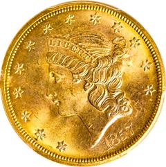 Picture of 1857-S LIBERTY HEAD $20 MS65+ 