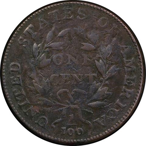 Picture of 1799 DRAPED BUST 1C VF35 Brown