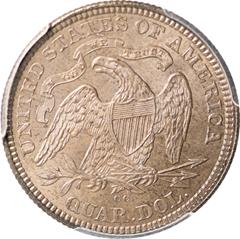 Picture of 1875-CC LIBERTY SEATED 25C, MOTTO MS64+ 