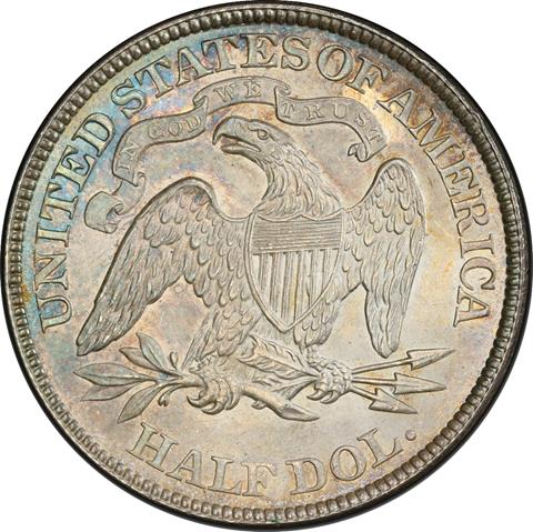 Picture of 1874 LIBERTY SEATED 50C, ARROWS MS66 