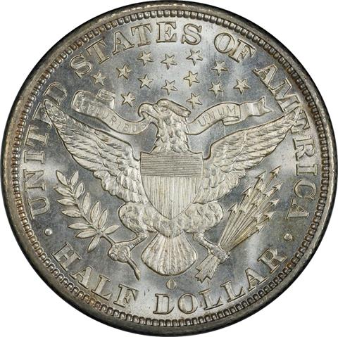 Picture of 1899-O BARBER 50C MS66+ 