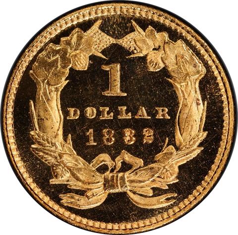 Picture of 1882 GOLD G$1, TYPE 3 PR67 Deep Cameo