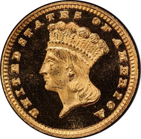 Picture of 1882 GOLD G$1, TYPE 3 PR67 Deep Cameo