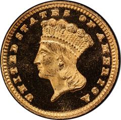 Picture of 1882 GOLD G$1, TYPE 3 PR67 Deep Cameo