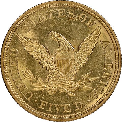 Picture of 1844 LIBERTY $5 MS64 