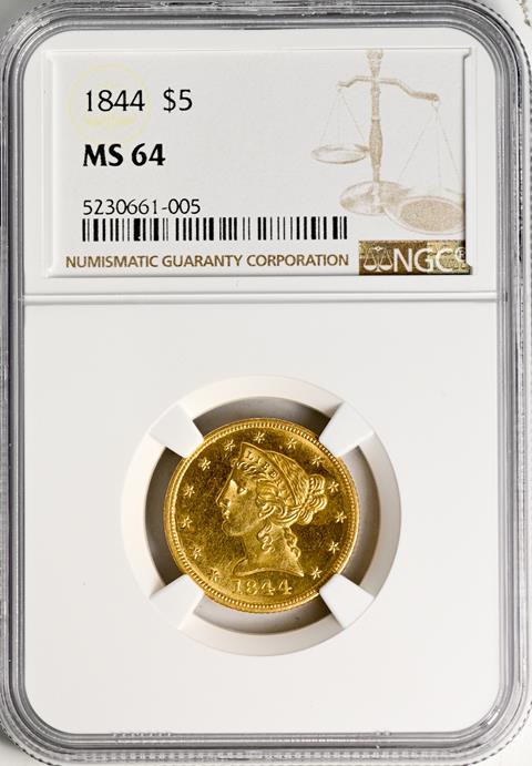 Picture of 1844 LIBERTY $5 MS64 