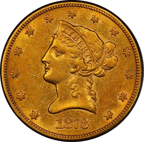 Picture of 1873-CC LIBERTY HEAD $10 MS53 