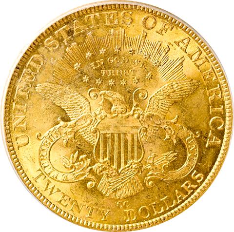 Picture of 1893-CC LIBERTY HEAD $20 MS63 