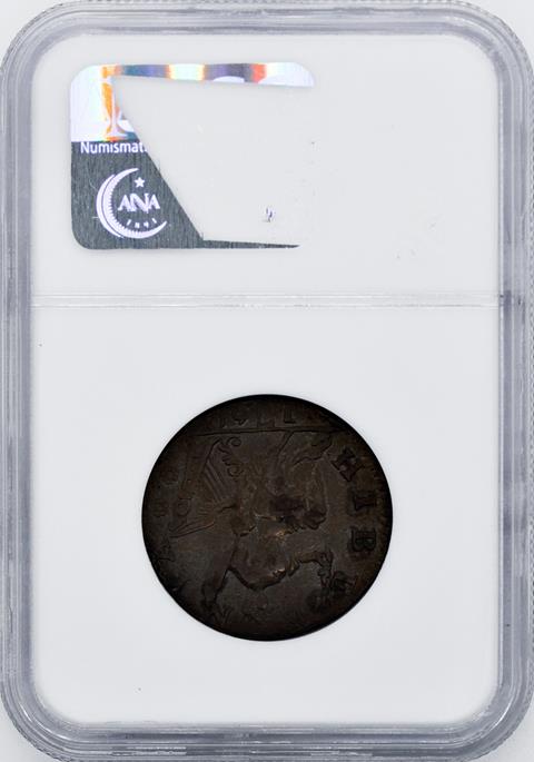 Picture of 1760 VOCE POP, P AT FACE 1/2 P AU58 Brown