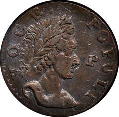 Picture of 1760 VOCE POP, P AT FACE 1/2 P AU58 Brown