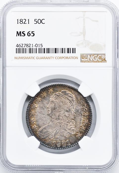 Picture of 1821 CAPPED BUST 50C MS64+ 