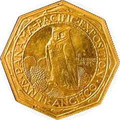 Picture of 1915-S GOLD $50, PAN-PAC OCTAGONAL MS64 