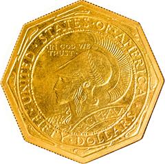 Picture of 1915-S GOLD $50, PAN-PAC OCTAGONAL MS64 