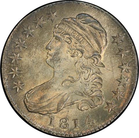 Picture of 1814 CAPPED BUST 50C MS65+ 