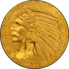 Picture of 1911-D INDIAN HEAD $5 MS64+ 