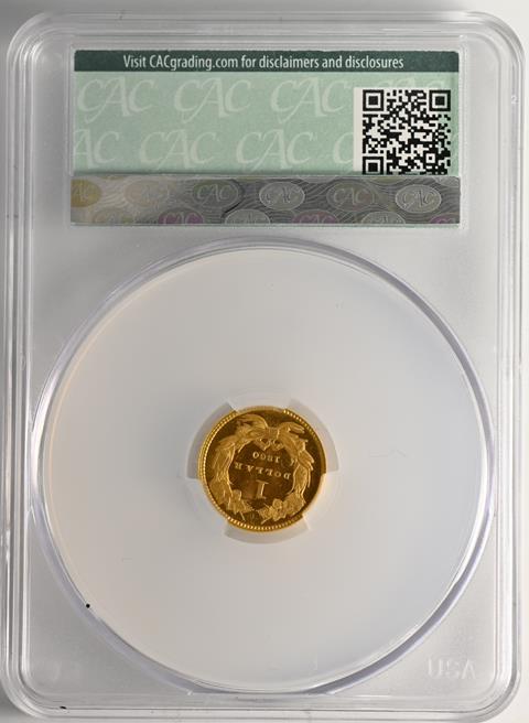 Picture of 1860 GOLD G$1, TYPE 3 PR66+ Cameo