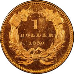 Picture of 1860 GOLD G$1, TYPE 3 PR66+ Cameo