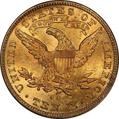 Picture of 1891-CC LIBERTY HEAD $10 MS63 