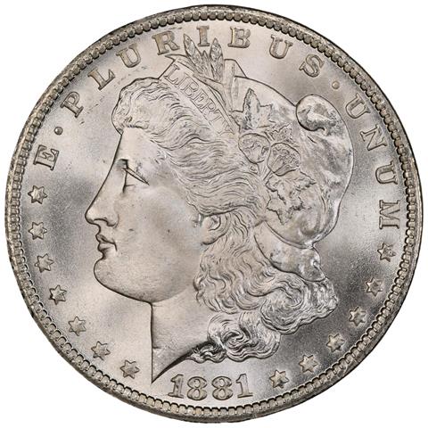 Picture of 1881-CC MORGAN S$1 MS67+ 