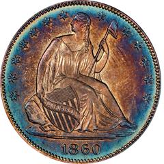 Picture of 1860 LIBERTY SEATED 50C PR67+ Cameo