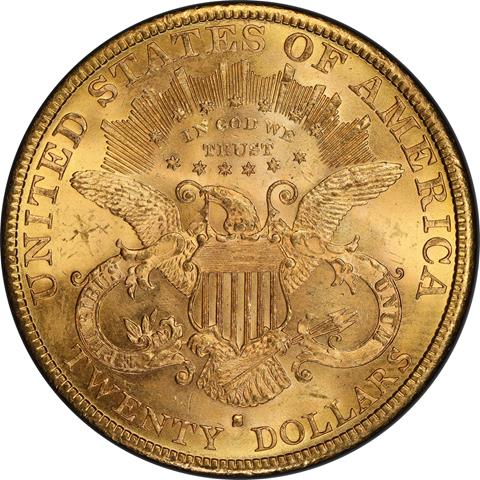 Picture of 1883-S LIBERTY HEAD $20 MS64 