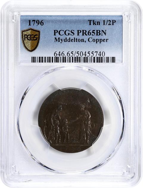 Picture of 1796 MYDDELTON TOKEN PR65 Brown