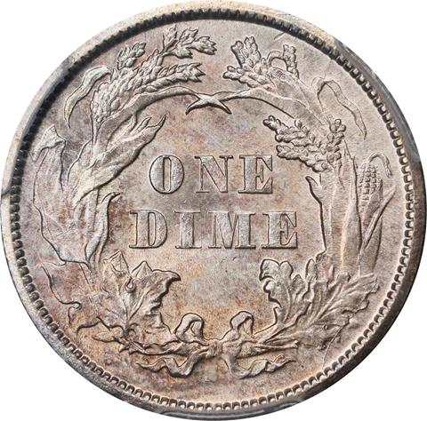 Picture of 1874-S LIBERTY SEATED 10C, ARROWS MS66+ 