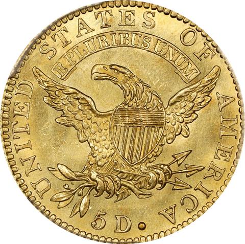 Picture of 1823 CAPPED BUST $5 MS64 