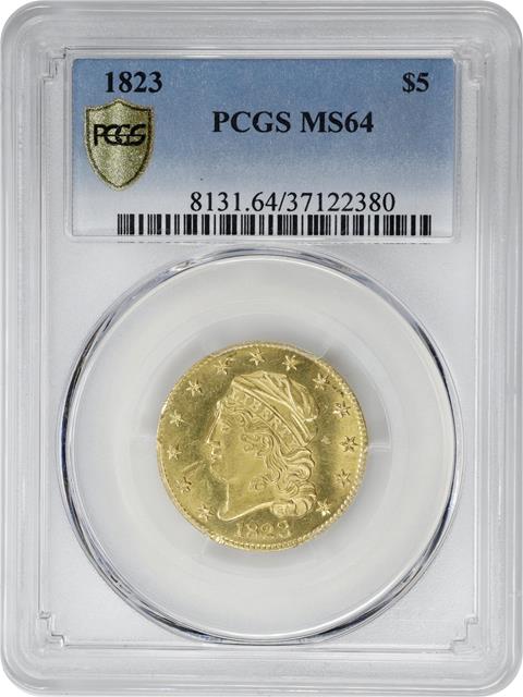 Picture of 1823 CAPPED BUST $5 MS64 